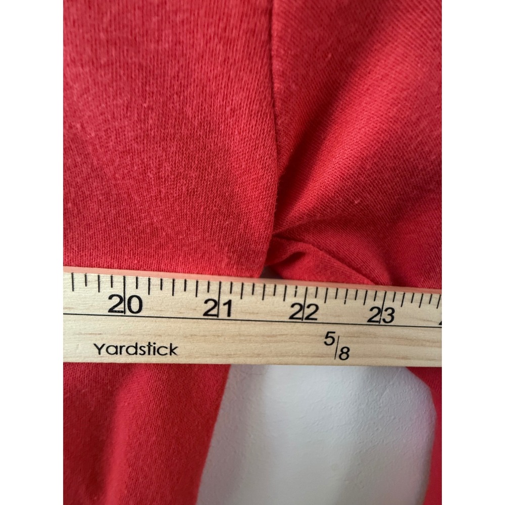 Vintage‎ YSL Mens Long Sleeve Polo Shirt Red Size XL Cotton Pocket Logo Preppy - Picture 7 of 7